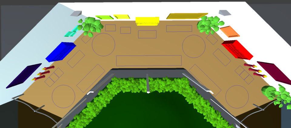 Top down image of level